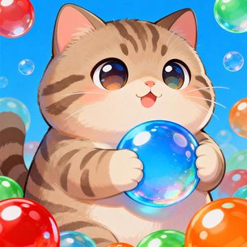 Bubble Cat online game cover on Gamefunday