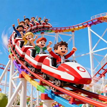 Make A Roller Coaster online game cover on Gamefunday