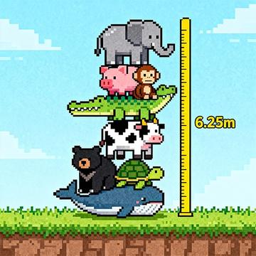 Stacky Zoo online game cover on Gamefunday